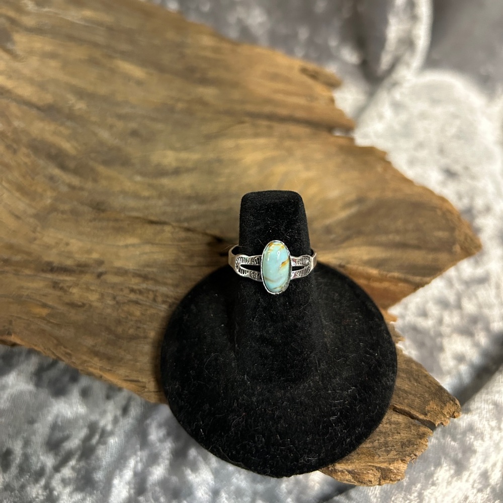 🍓VTG UNCAS STERLING SILVER TURQUOISE RING